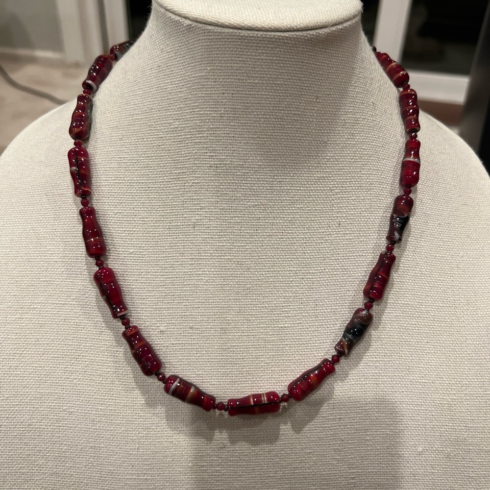Beaded Cranberry Necklace